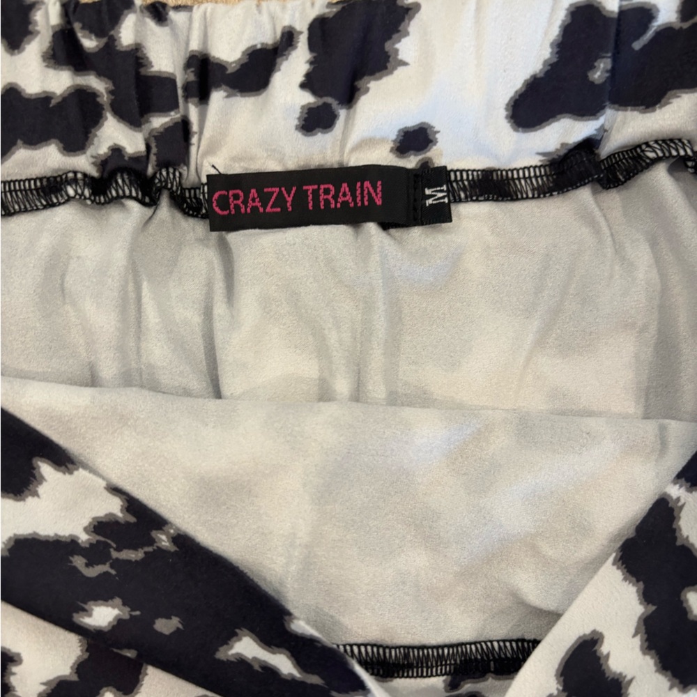 Crazy Train Black and White Fringe Skirt - Picture 2 of 2